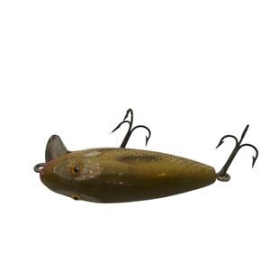 Vintage Wood‎ Tack Eye Paw Paw Baby Pike Pawpaw Crankbait Fishing Lure